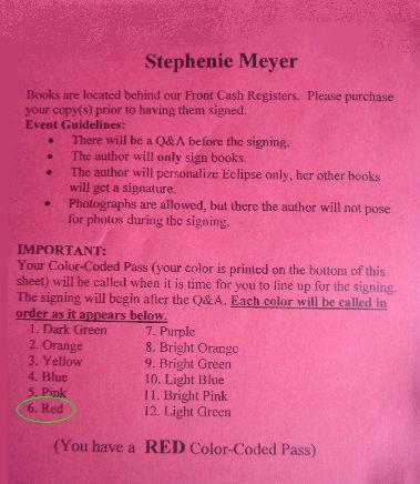 Stephenie Meyer ticket