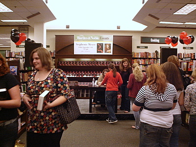 Sarah getting her books signed