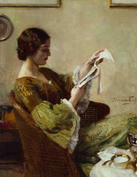 Young Woman Reading by Hermann Jean Joseph Richir