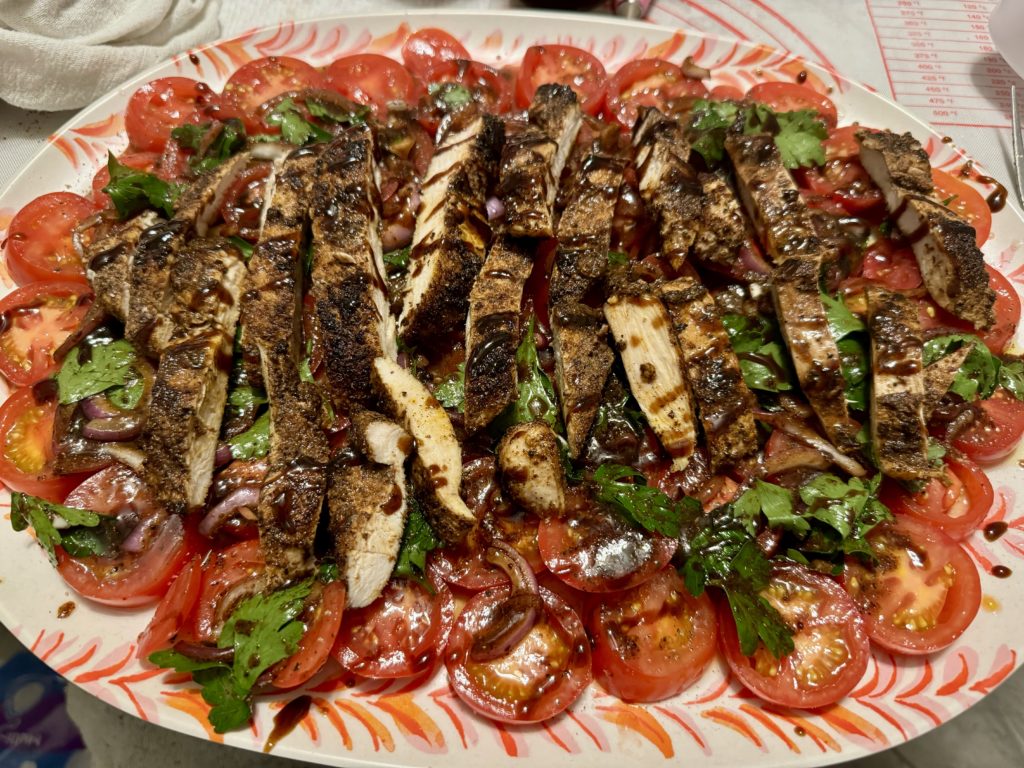Sumac-Spiced Chicken Cutlets with Tomato-Onion Salad